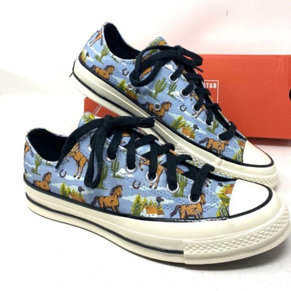 💖MEGA SALE💖Converse CHUCK 70 Shoes Men’s Canvas Low Washed Horses 169820C - Picture 1 of 9